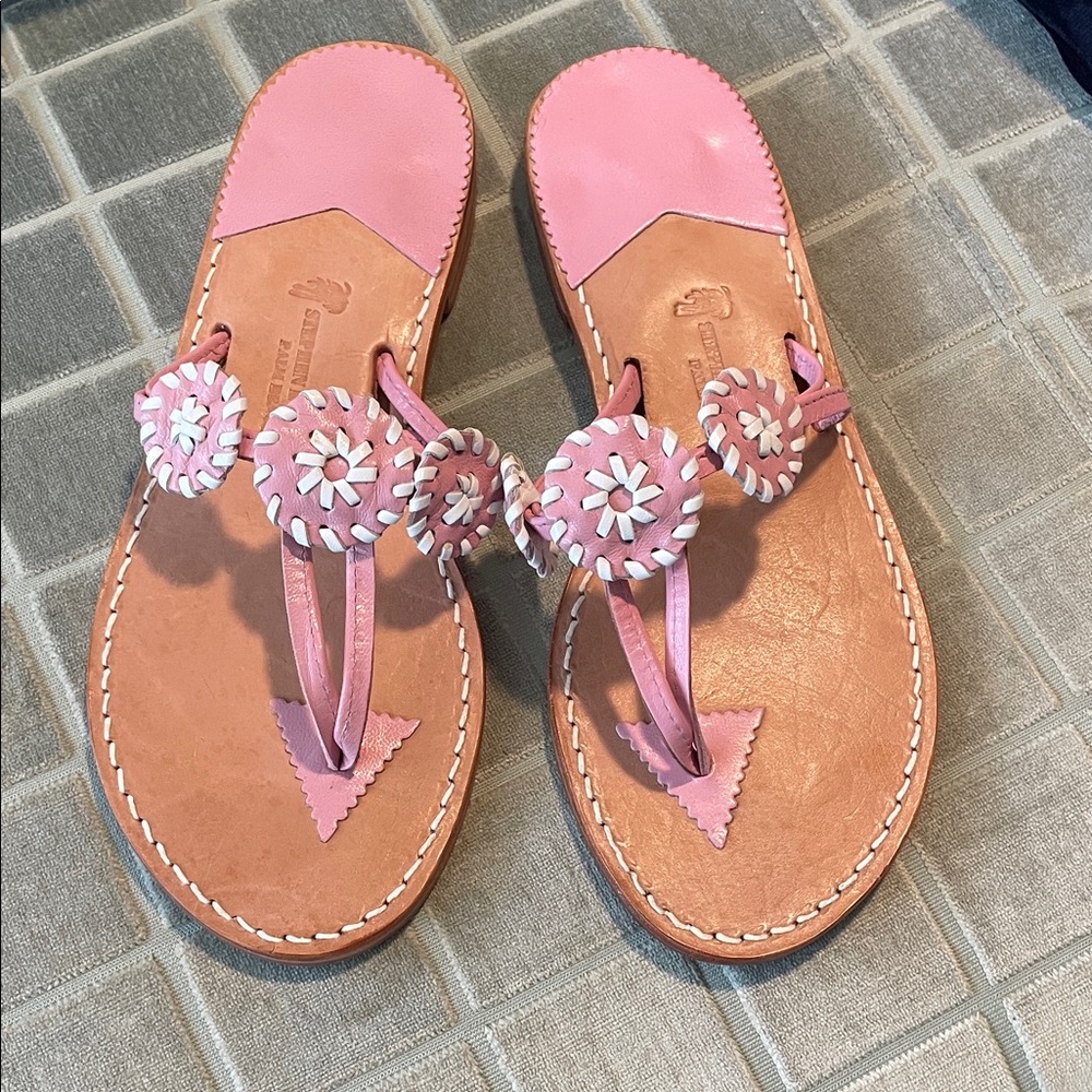 Pink Palm Beach Stephen Bonanno Leather Women's Sandals